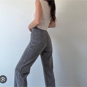 Women's Gray Boot Cut Corduroy Soft Pants - Size 10 Great Condition